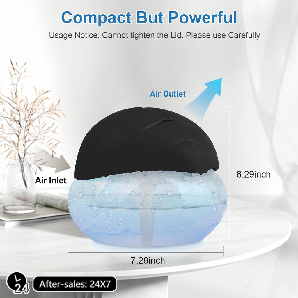 3-Pack Air Purifier - Water Air Purifiers Water Based Air Revitalizer Air Cleaner, Air Freshener with 7 LED Color Changing Mood Light for Home, Office, Room